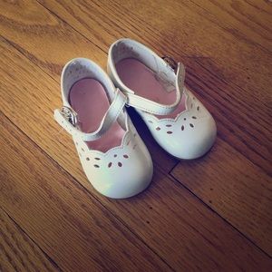 Baby white patent leather shoes